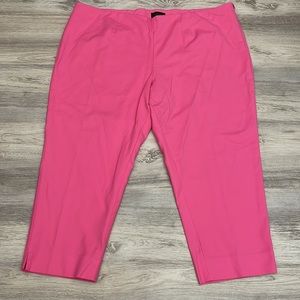 Investments Pink Side Zip Women's Cropped Pants Size 24W
